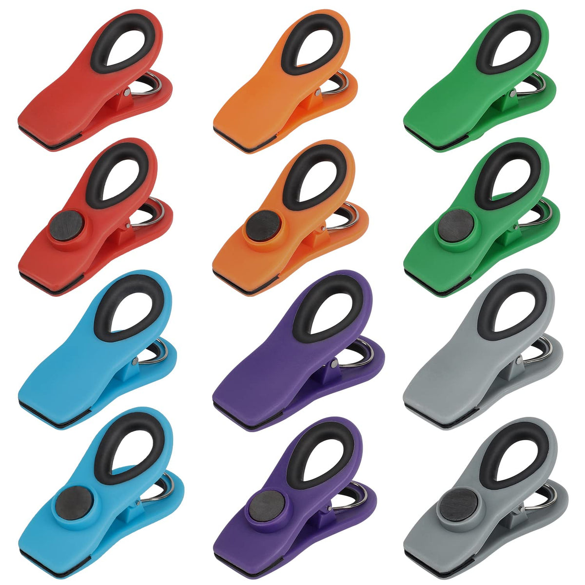 TACGEA Chip Clips, Magnetic Bag Clips Food Storage, 16 Pack, Neutral Color