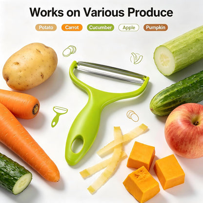 1PC Veggie Peeler Cabbage Shredder Wide Mouth Peeler Vegetables Fruit Stainless Steel Knife Cabbage Graters Salad Potato Slicer Kitchen Accessories（12cm/4.7in Wide Mouth Design）