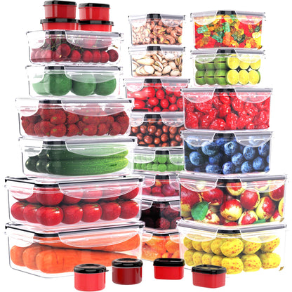 5 Pack Large Fruit Storage Containers for Fridge with Removable Colander