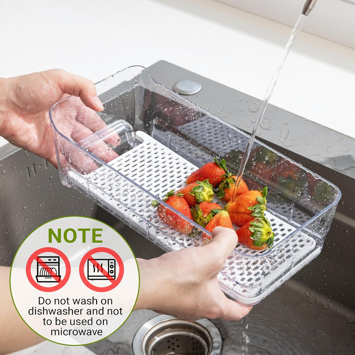 Imncya 6 Pack Clear Fridge Organizer, Refrigerator Organizers and Storage