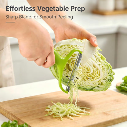 1PC Veggie Peeler Cabbage Shredder Wide Mouth Peeler Vegetables Fruit Stainless Steel Knife Cabbage Graters Salad Potato Slicer Kitchen Accessories（12cm/4.7in Wide Mouth Design）