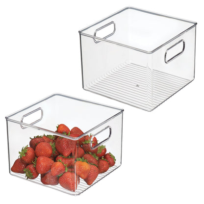 iDesign Clear Plastic Storage Bins, 4-Pack
