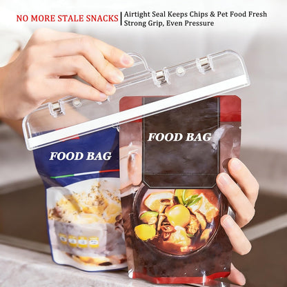 Food Bag Clips with Magnetic, Extra Large Heavy Duty Airtight Sealing