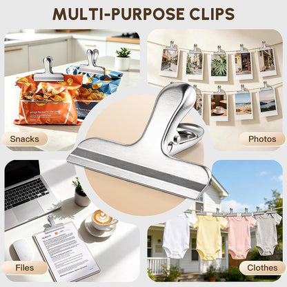 10PCS 3 Inch Chip Clips, Snap Food Bag Paper Clamps for Kitchen Office