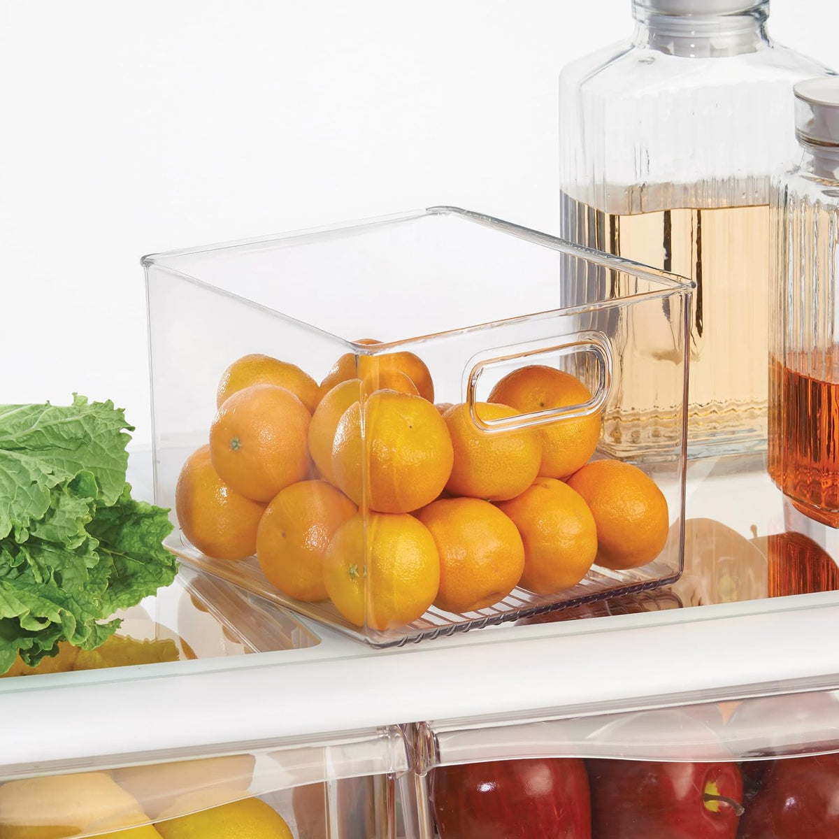 iDesign Clear Plastic Storage Bins, 4-Pack