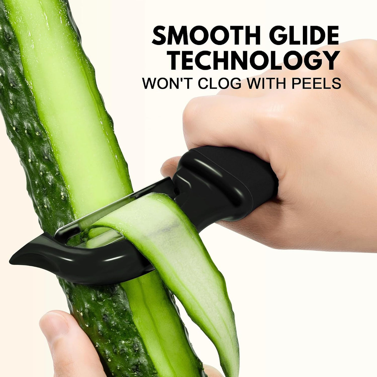 Swivel Vegetable Peeler Comfort Handle Sturdy Long-Lasting 1Pcs Black