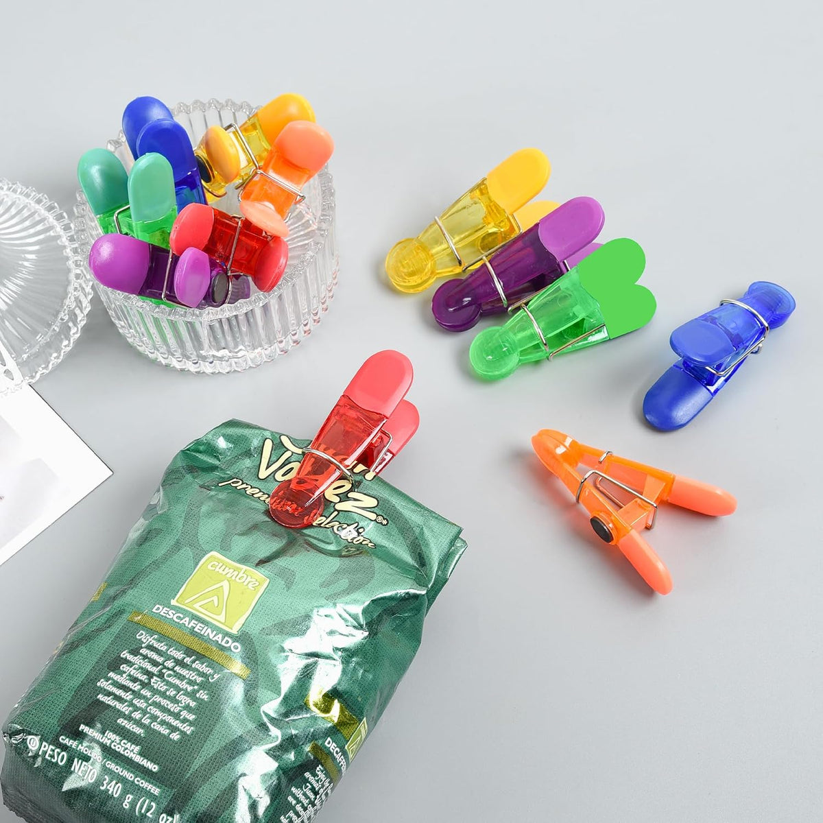 12 Pack Chip Clips Bag Clips, Food Snacks Bag Clip Sealing Bar