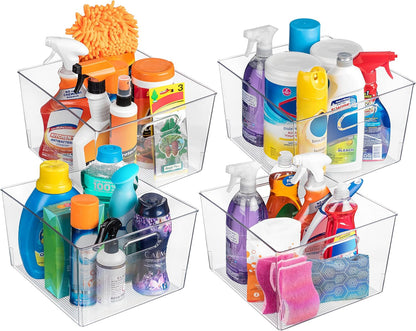 ClearSpace Clear Plastic Storage Bins for Kitchen, Fridge, Pantry, 2 Pack