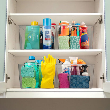 ClearSpace Clear Plastic Storage Bins for Kitchen, Fridge, Pantry, 2 Pack